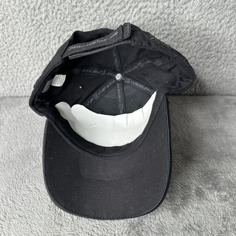 5.11 Tactical Hat Cap Strap‎ Back Black Gray Embroidered Logo Mens 2010 Outdoor - Picture 9 of 13